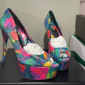 Brian Atwood open toe pumps